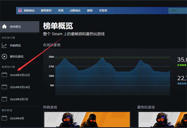 steam每周销量排行榜在哪看