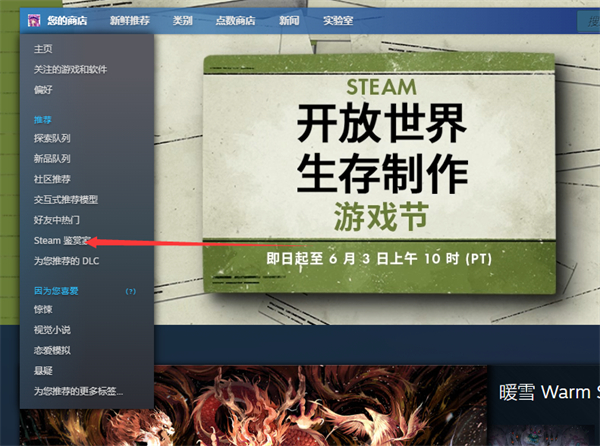 steam怎么查看自己关注的鉴赏家