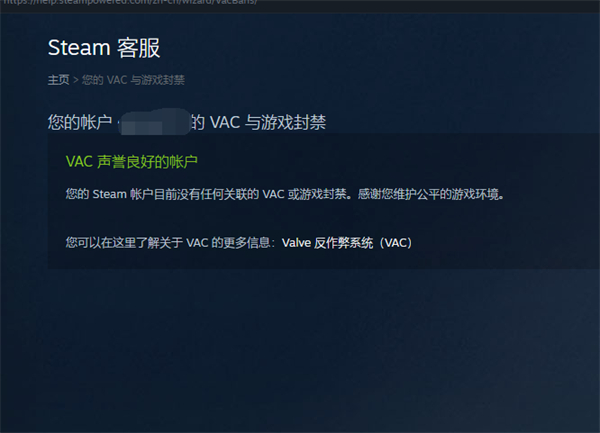 steam VAC状态怎么看